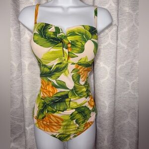 Kona Sol Green and Tan Swimsuit